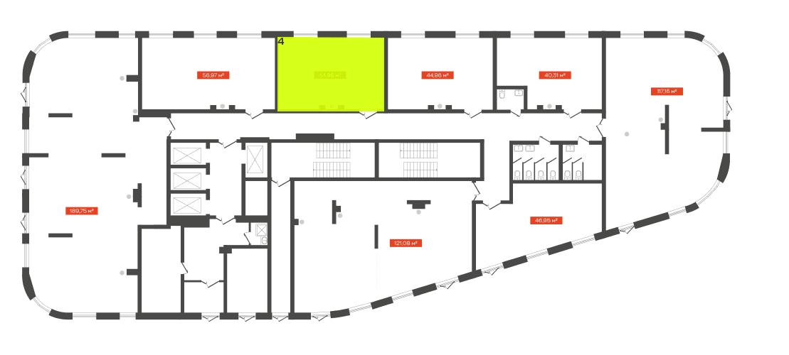 ЖК FREEDOM, башня В, 44.96 м² - 796