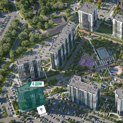 ЭКО-квартал на Кедровой дом №6 коммерческое помещение 42.13м² - 2619
