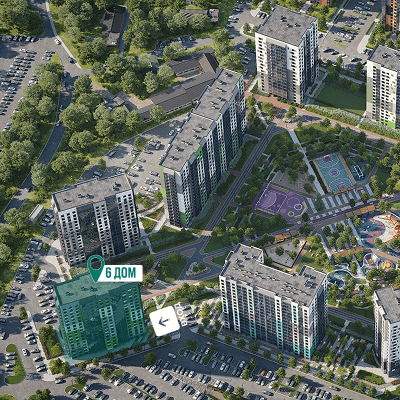ЭКО-квартал на Кедровой дом №6 коммерческое помещение 73.59м² - 2691