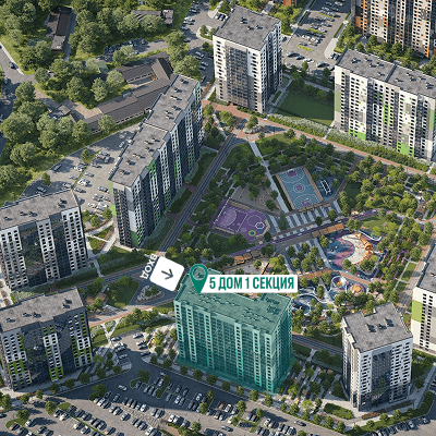 ЭКО-квартал на Кедровой дом №5 коммерческое помещение 88.72м² - 2702